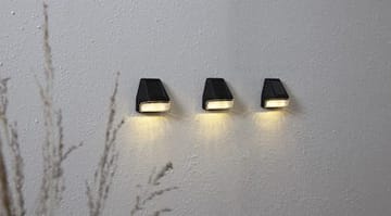 Wally Mini 3-pakning solcellevegglykt 7 cm - svart - Belysning - Utebelysning - Solcelle utelys & solcellelamper