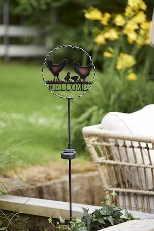 Welcome solcelledekorasjon 75 cm - svart - Belysning - Utebelysning - Solcelle utelys & solcellelamper
