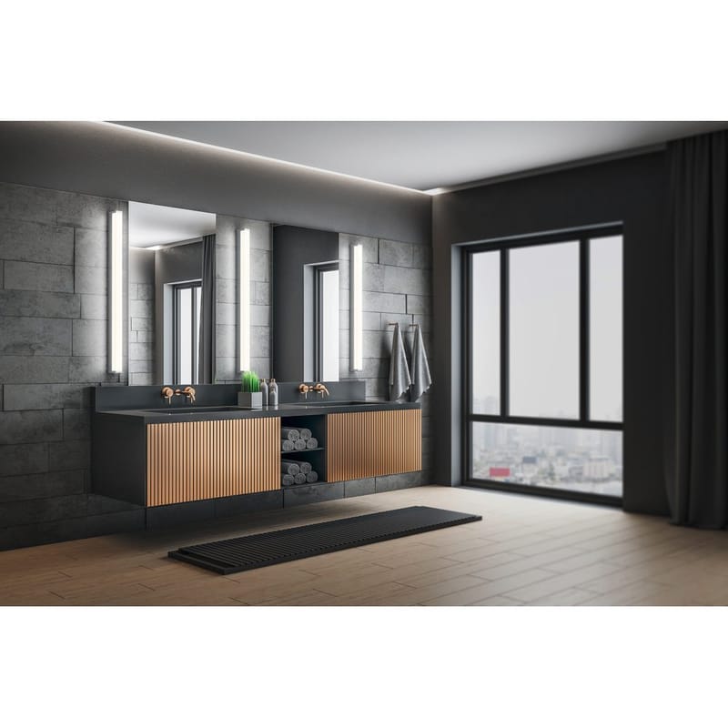 Vegglampe Fabio - 80 cm, Krom - Belysning - Baderomsbelysning