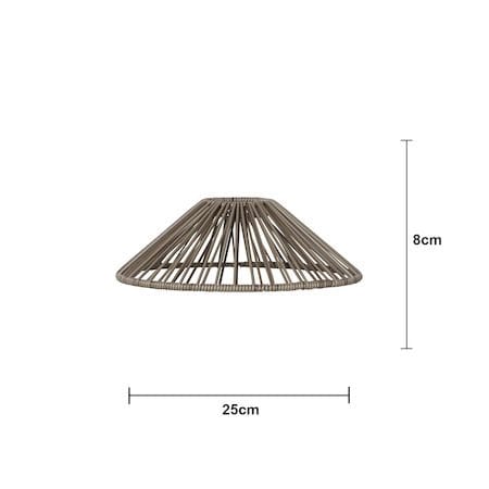 Vide lampeskjerm 25 cm - gråbeige - Belysning - Belysningstilbehør