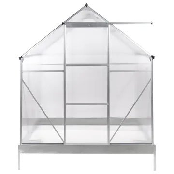 Drivhus for hage Apulia Sølv 190 cm - Sølv/Transparent - Hage - Dyrking & hagearbeid - Drivhus