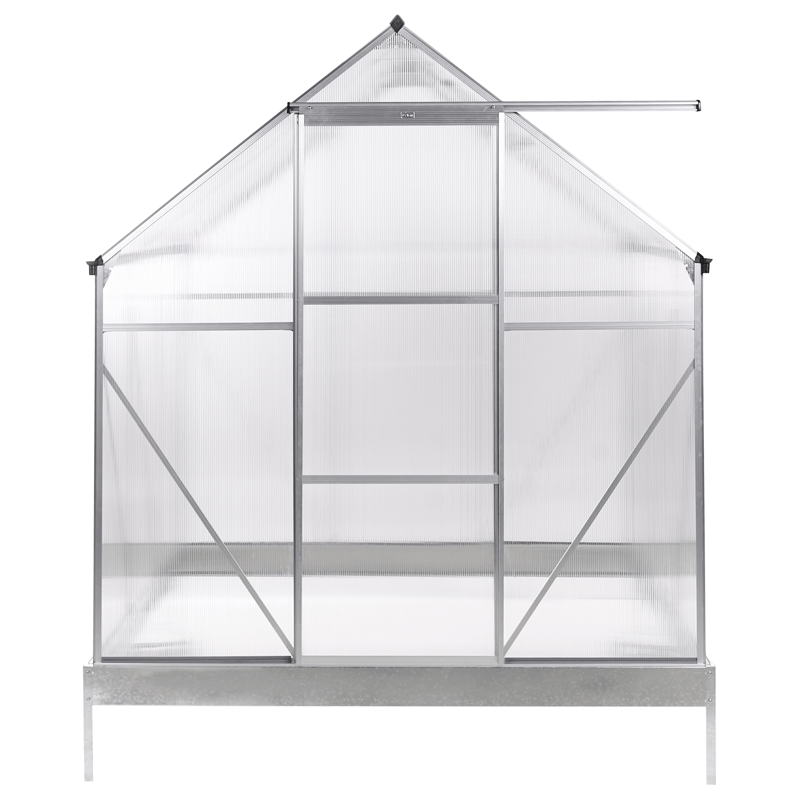 Drivhus for hage Apulia Sølv 190 cm - Sølv/Transparent - Hage - Dyrking & hagearbeid - Drivhus