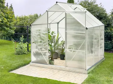 Drivhus for hage Apulia Sølv 190 cm - Sølv/Transparent - Hage - Dyrking & hagearbeid - Drivhus
