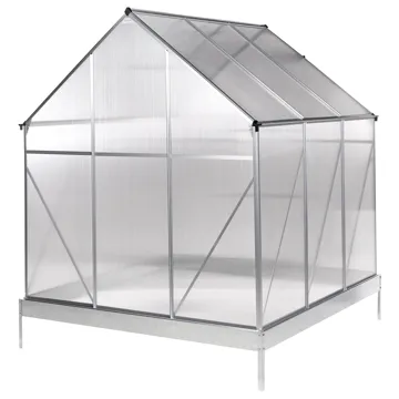 Drivhus for hage Apulia Sølv 190 cm - Sølv/Transparent - Hage - Dyrking & hagearbeid - Drivhus