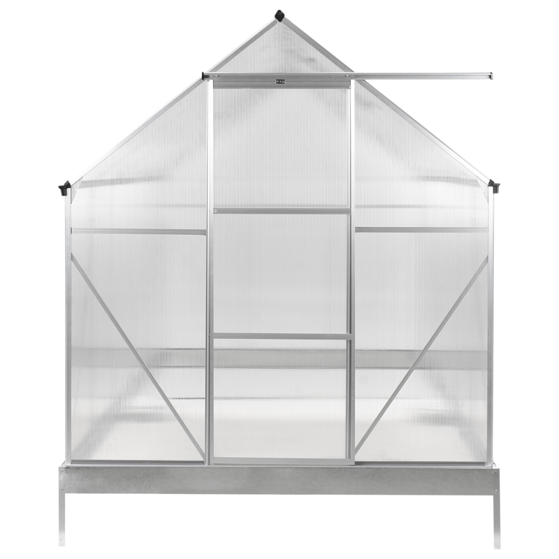 Drivhus for hage Apulia Sølv 315 cm - Sølv/Transparent - Hage - Dyrking & hagearbeid - Drivhus