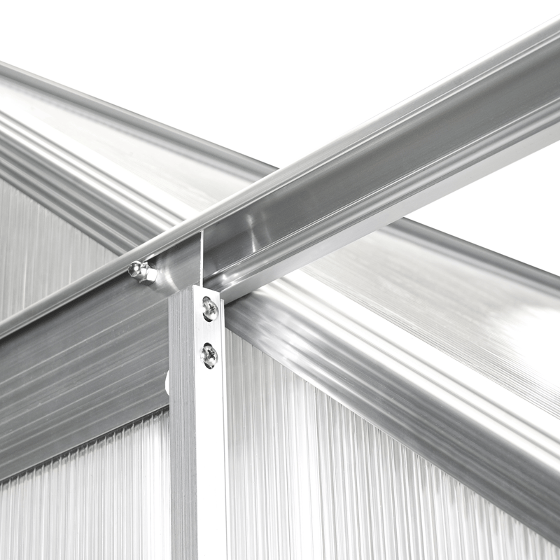 Drivhus for hage Apulia Sølv 315 cm - Sølv/Transparent - Hage - Dyrking & hagearbeid - Drivhus