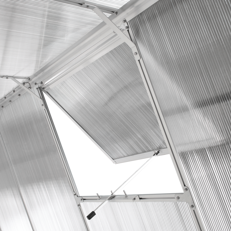 Drivhus for hage Apulia Sølv 315 cm - Sølv/Transparent - Hage - Dyrking & hagearbeid - Drivhus