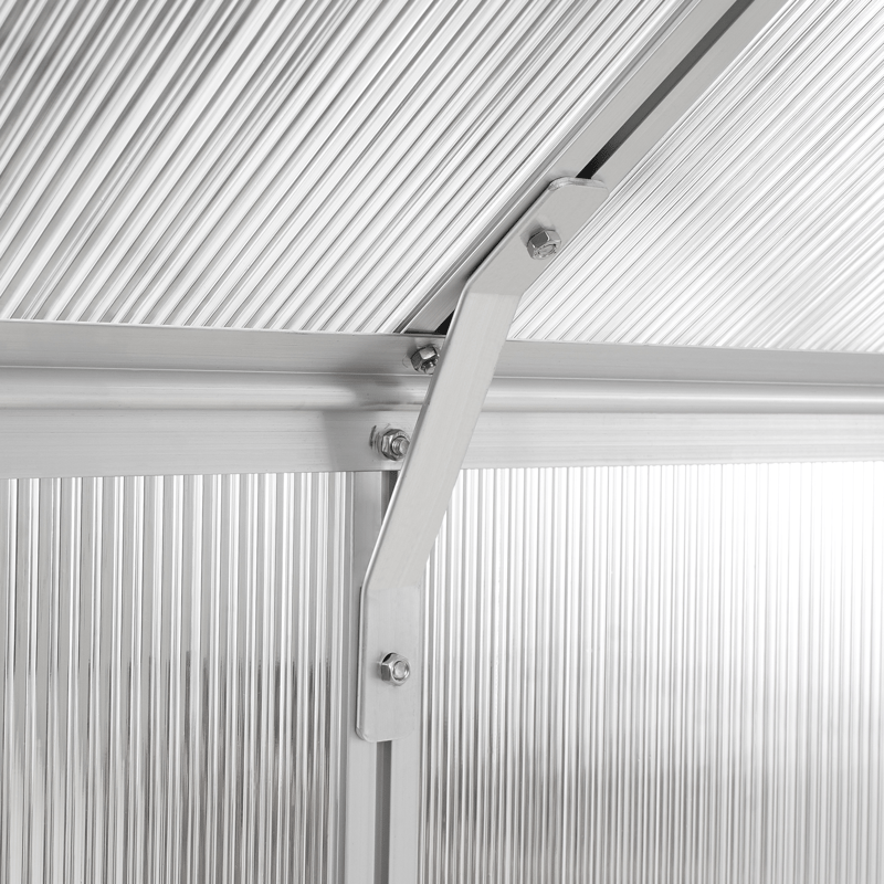 Drivhus for hage Apulia Sølv 315 cm - Sølv/Transparent - Hage - Dyrking & hagearbeid - Drivhus