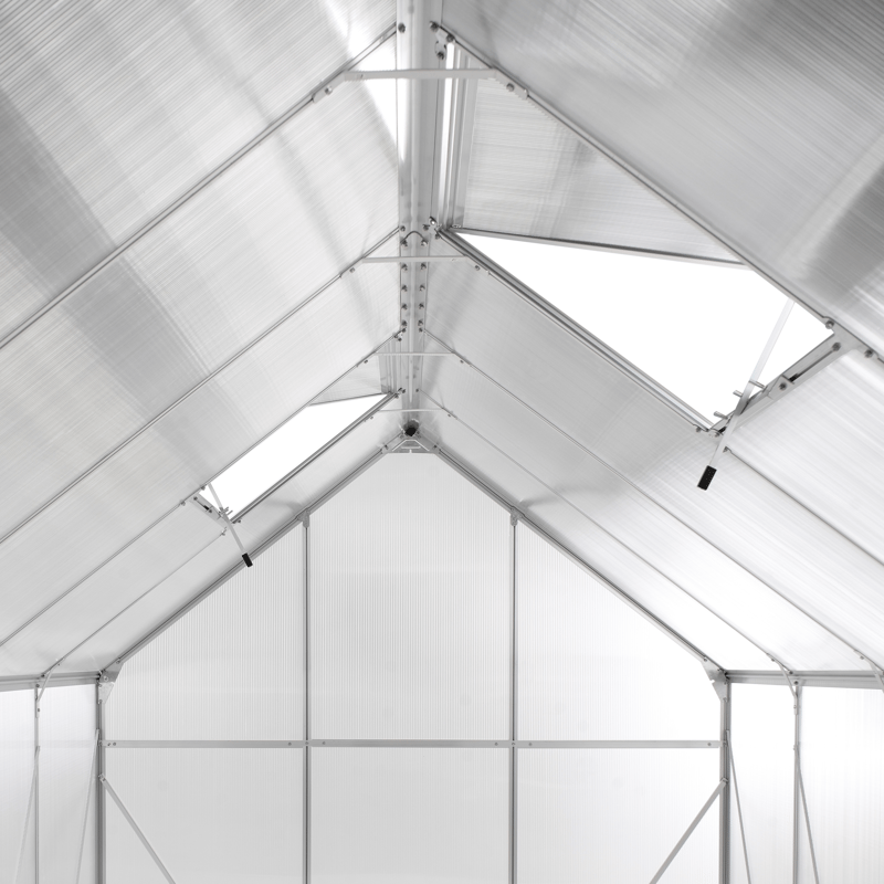 Drivhus for hage Apulia Sølv 315 cm - Sølv/Transparent - Hage - Dyrking & hagearbeid - Drivhus