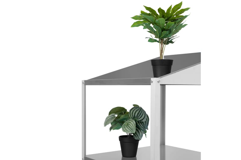 Drivhushylle 56x56x92 cm - Sølv - Hyller utendørs - Drivhushyller