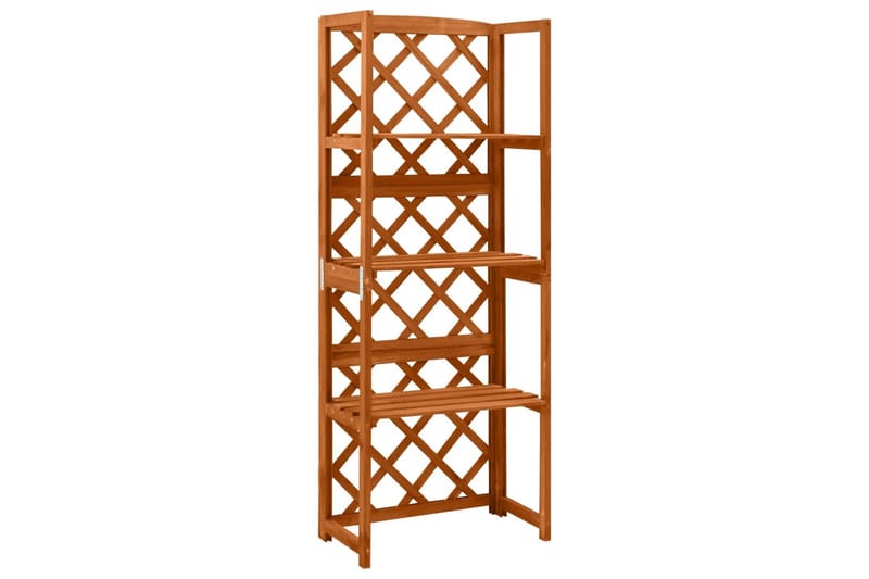 Espalier med hyller 55x30x140 cm heltre gran - Brun - Hage - Dyrking & hagearbeid - Drivhus - Drivhustilbehør