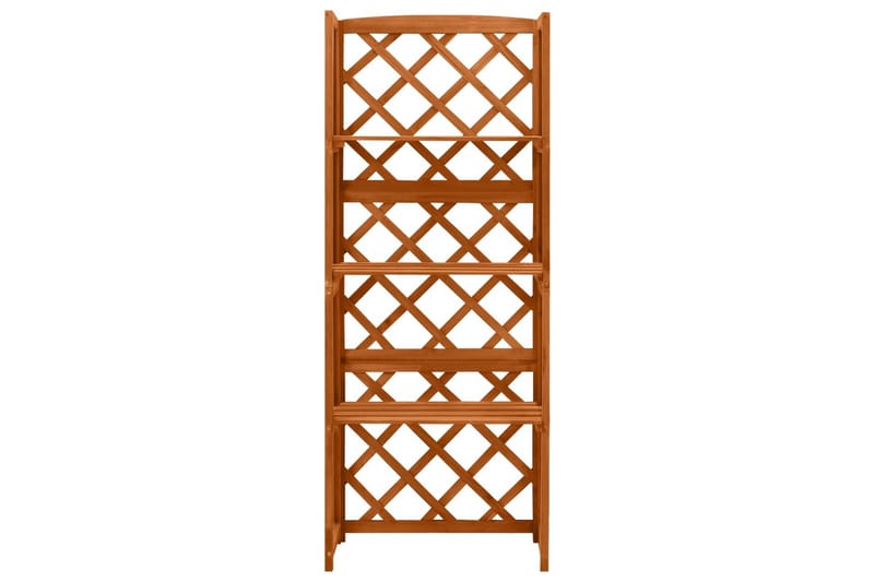 Espalier med hyller 55x30x140 cm heltre gran - Brun - Hage - Dyrking & hagearbeid - Drivhus - Drivhustilbehør