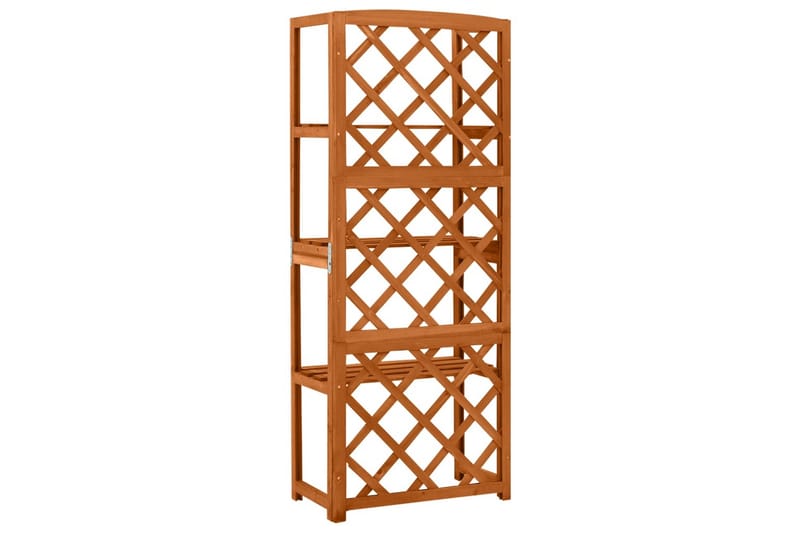 Espalier med hyller 55x30x140 cm heltre gran - Brun - Hage - Dyrking & hagearbeid - Drivhus - Drivhustilbehør