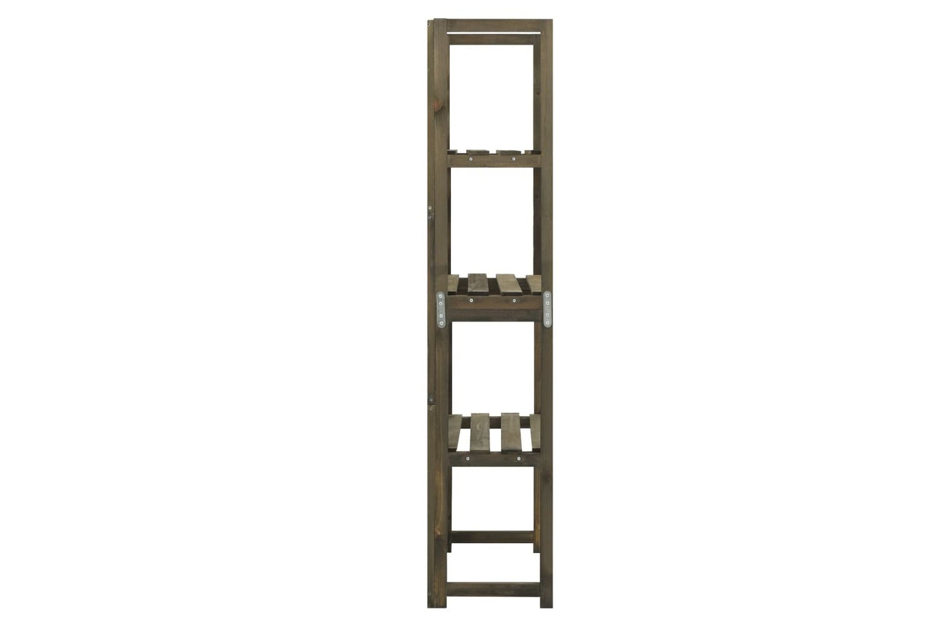 Espalier med hyller 55x30x140 cm heltre gran grå - Grå - Hage - Dyrking & hagearbeid - Drivhus - Drivhustilbehør