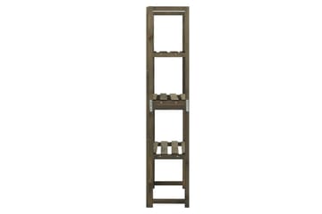 Espalier med hyller 55x30x140 cm heltre gran grå - Grå - Hage - Dyrking & hagearbeid - Drivhus - Drivhustilbehør