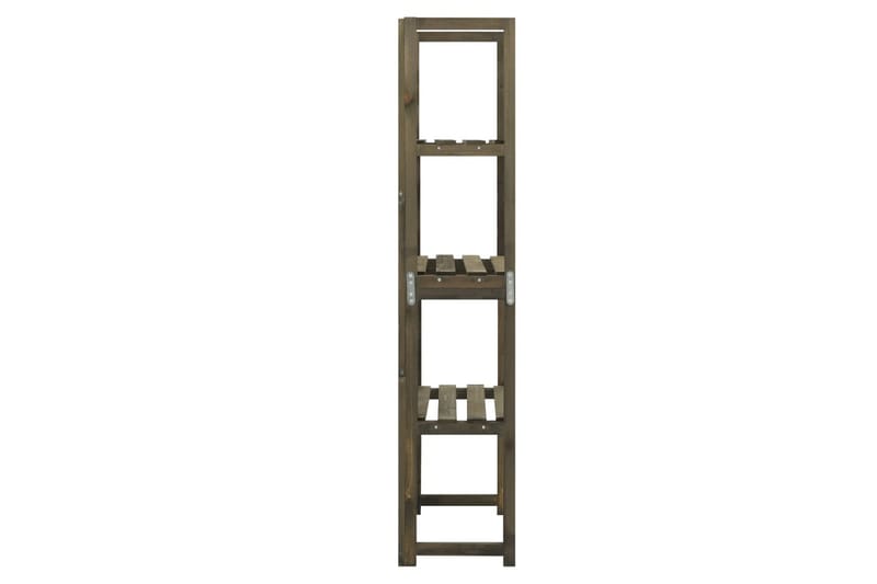 Espalier med hyller 55x30x140 cm heltre gran grå - Grå - Hage - Dyrking & hagearbeid - Drivhus - Drivhustilbehør