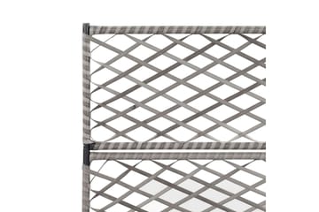 Høybed med espalier 3 potter 83x30x130 cm polyrotting grå - Grå - Hage - Dyrking & hagearbeid - Drivhus - Drivhustilbehør