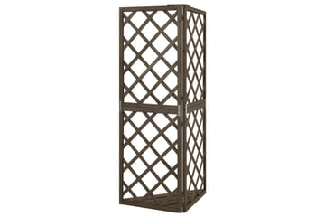 Hjørneespalier grå 50x50x145 cm heltre gran - Grå - Hage - Dyrking & hagearbeid - Drivhus - Drivhustilbehør