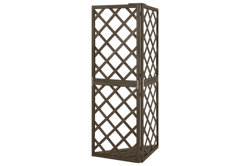 Hjørneespalier grå 50x50x145 cm heltre gran - Grå - Hage - Dyrking & hagearbeid - Drivhus - Drivhustilbehør
