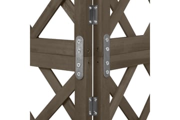 Hjørneespalier grå 50x50x145 cm heltre gran - Grå - Hage - Dyrking & hagearbeid - Drivhus - Drivhustilbehør
