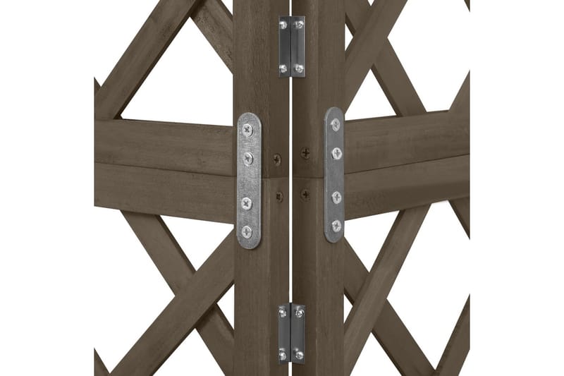 Hjørneespalier grå 50x50x145 cm heltre gran - Grå - Hage - Dyrking & hagearbeid - Drivhus - Drivhustilbehør