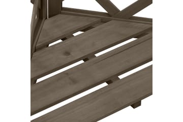 Hjørneespalier grå 50x50x145 cm heltre gran - Grå - Hage - Dyrking & hagearbeid - Drivhus - Drivhustilbehør