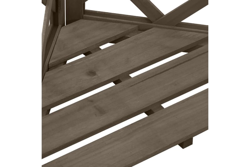 Hjørneespalier grå 50x50x145 cm heltre gran - Grå - Hage - Dyrking & hagearbeid - Drivhus - Drivhustilbehør