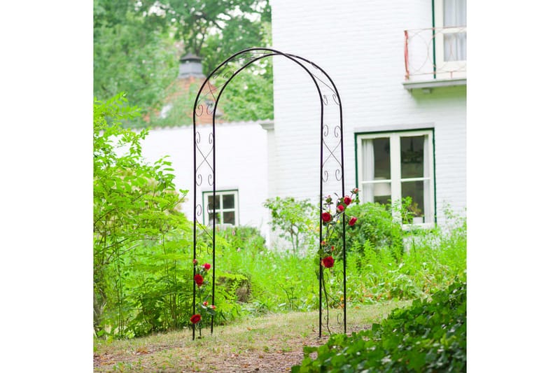 Nature Hagebue metall 100x37x230 cm svart - Svart - Hage - Dyrking & hagearbeid - Drivhus - Drivhustilbehør