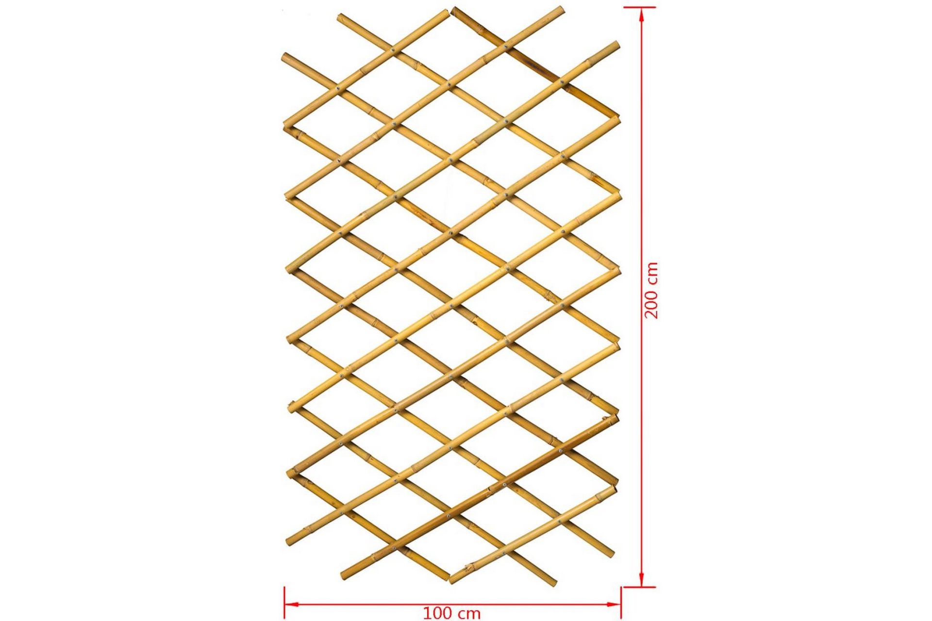 Nature Hageespalier 100x200 cm bambus 6040722 - Hage - Dyrking & hagearbeid - Drivhus - Drivhustilbehør