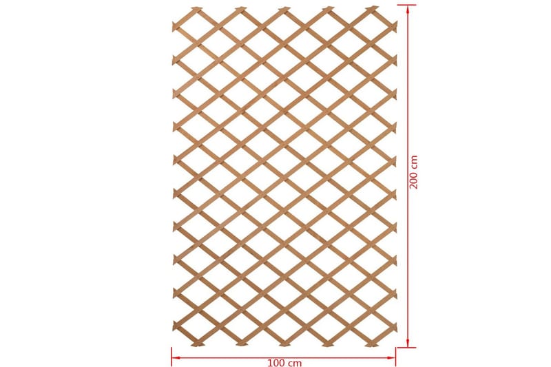 Nature Hageespalier 100x200 cm naturell 6041703 - Drivhustilbehør - Espalier