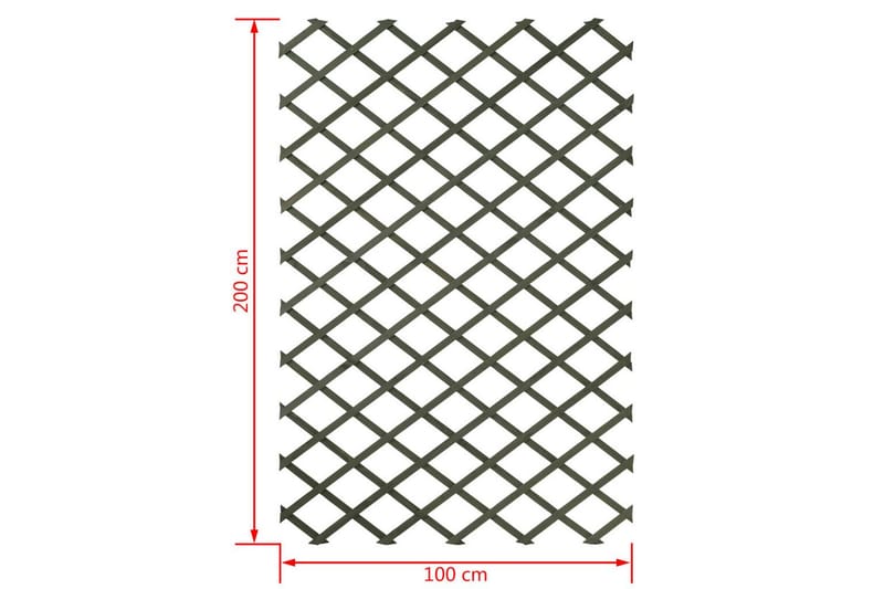 Nature Hageespalier 100x200 cm tregrønn 6041704 - Hage - Dyrking & hagearbeid - Drivhus - Drivhustilbehør
