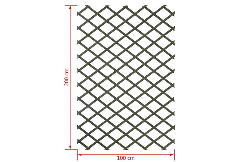 Nature Hageespalier 100x200 cm tregrønn 6041704 - Drivhustilbehør - Espalier