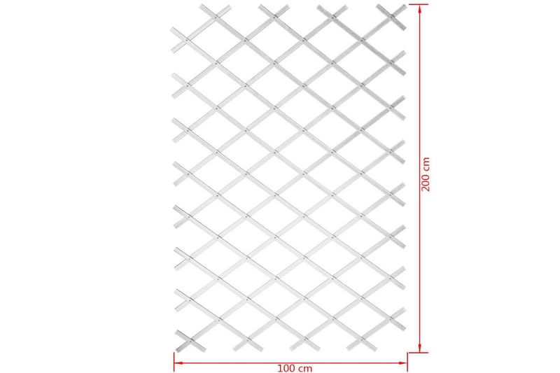 Nature Hageespalier 100x200 cm PVC hvit 6040703 - Hage - Dyrking & hagearbeid - Drivhus - Drivhustilbehør