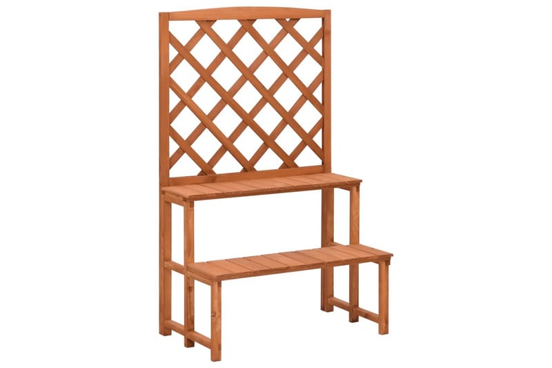 Plantestativ med espalier 70x42x115 cm heltre gran - Brun - Hage - Dyrking & hagearbeid - Drivhus - Drivhustilbehør
