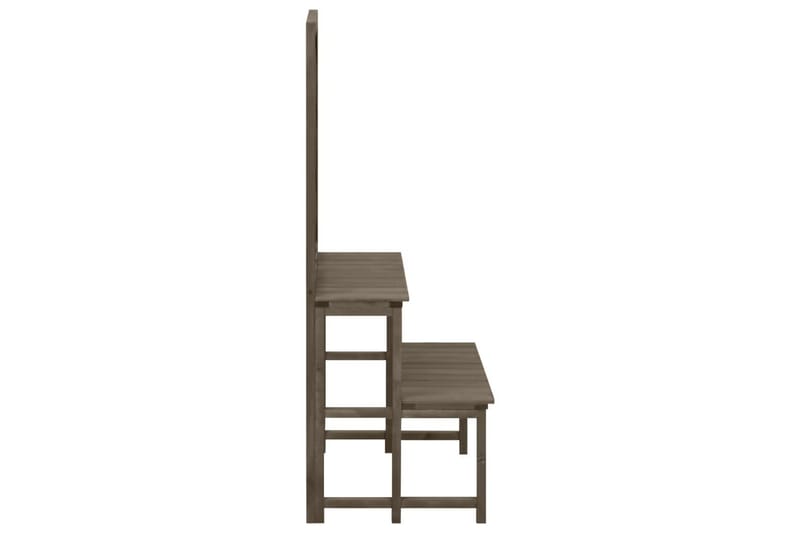 Plantestativ med espalier grå 70x42x115 cm heltre gran - Grå - Hage - Dyrking & hagearbeid - Drivhus - Drivhustilbehør