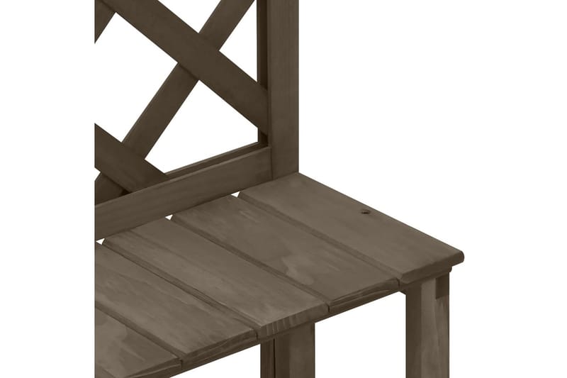 Plantestativ med espalier grå 70x42x115 cm heltre gran - Grå - Hage - Dyrking & hagearbeid - Drivhus - Drivhustilbehør