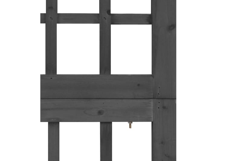 Romdeler/espalier 3 paneler heltre gran svart 121x180 cm - Svart - Hage - Dyrking & hagearbeid - Drivhus - Drivhustilbehør