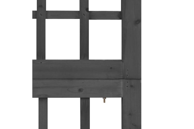 Romdeler/espalier 3 paneler heltre gran svart 121x180 cm - Svart - Drivhustilbehør - Espalier