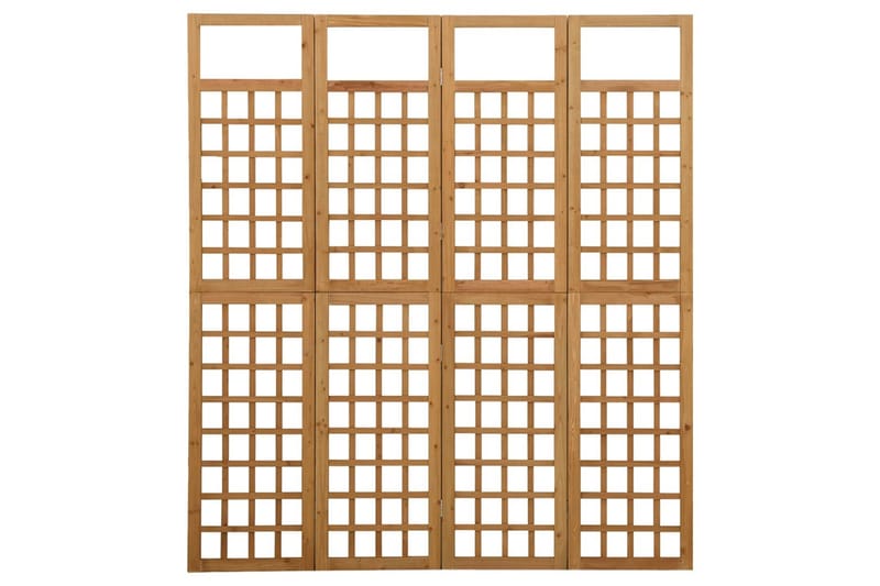 Romdeler/espalier 4 paneler heltre gran 161x180 cm - Brun - Hage - Dyrking & hagearbeid - Drivhus - Drivhustilbehør