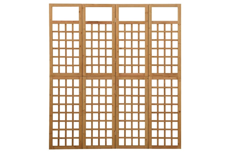 Romdeler/espalier 4 paneler heltre gran 161x180 cm - Brun - Espalier - Drivhustilbehør