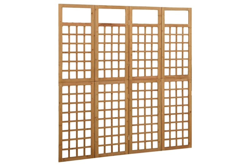 Romdeler/espalier 4 paneler heltre gran 161x180 cm - Brun - Drivhustilbehør - Espalier