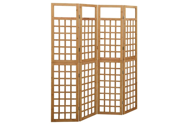 Romdeler/espalier 4 paneler heltre gran 161x180 cm - Brun - Hage - Dyrking & hagearbeid - Drivhus - Drivhustilbehør