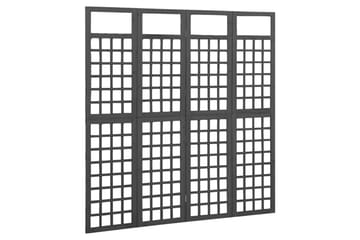 Romdeler/espalier 4 paneler heltre gran svart 161x180 cm - Svart - Hage - Dyrking & hagearbeid - Drivhus - Drivhustilbehør