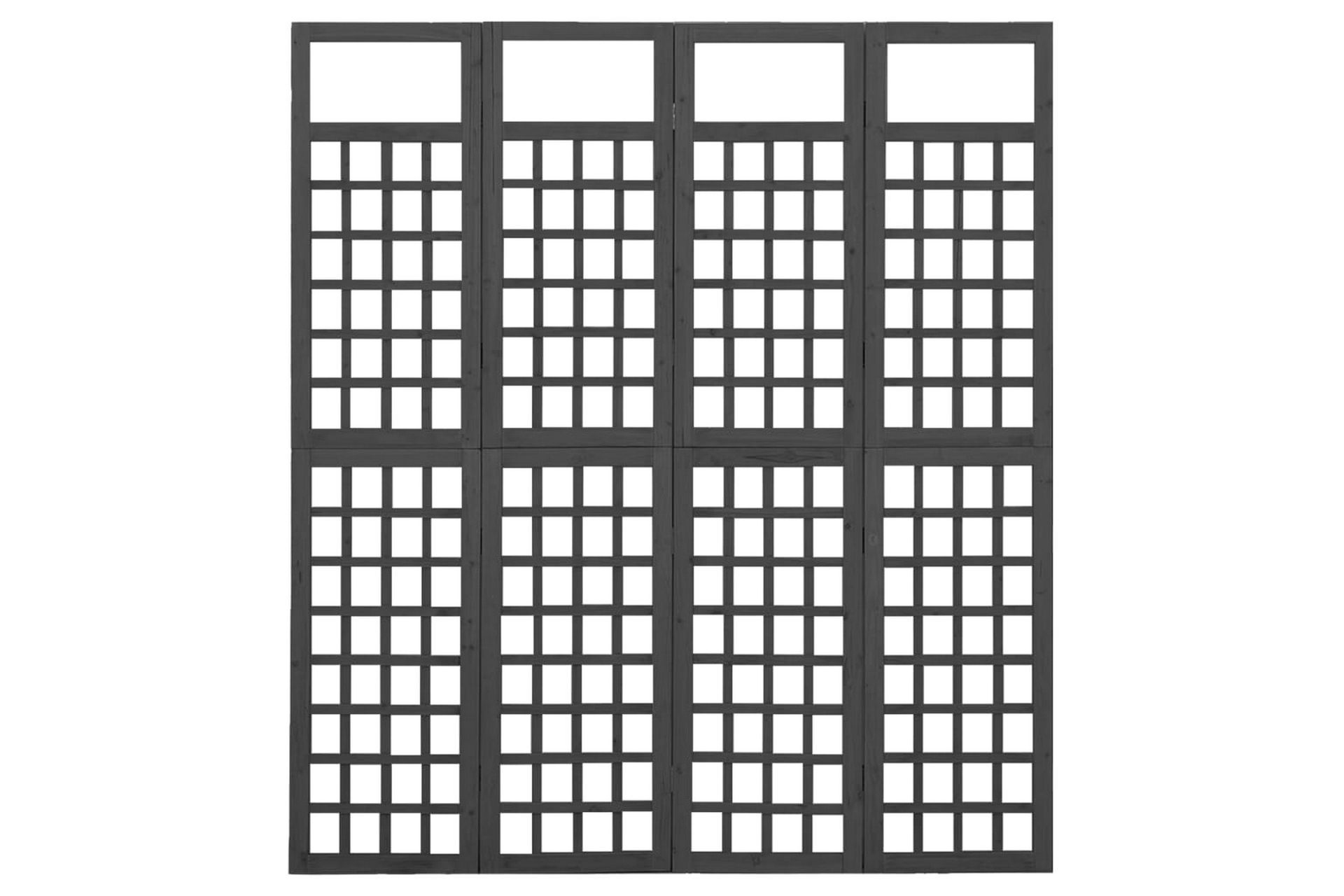 Romdeler/espalier 4 paneler heltre gran svart 161x180 cm - Svart - Hage - Dyrking & hagearbeid - Drivhus - Drivhustilbehør