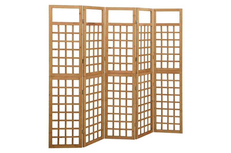 Romdeler/espalier 5 paneler heltre gran 201,5x180 cm - Brun - Drivhustilbehør - Espalier