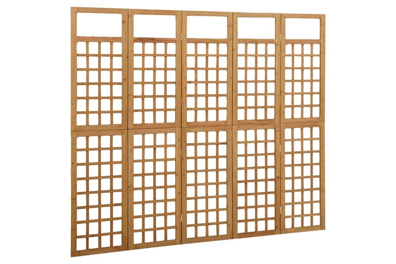 Romdeler/espalier 5 paneler heltre gran 201,5x180 cm - Brun - Hage - Dyrking & hagearbeid - Drivhus - Drivhustilbehør