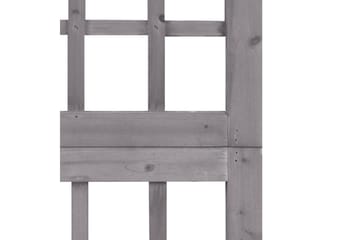 Romdeler/espalier 6 paneler heltre gran grå 242,5x180 cm - Grå - Hage - Dyrking & hagearbeid - Drivhus - Drivhustilbehør
