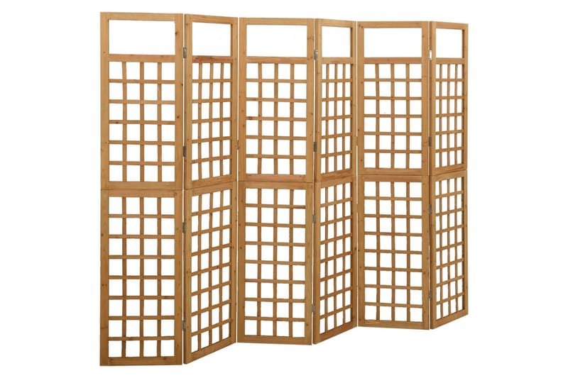 Romdeler/espalier 6 paneler heltre gran 242,5x180 cm - Brun - Espalier - Drivhustilbehør