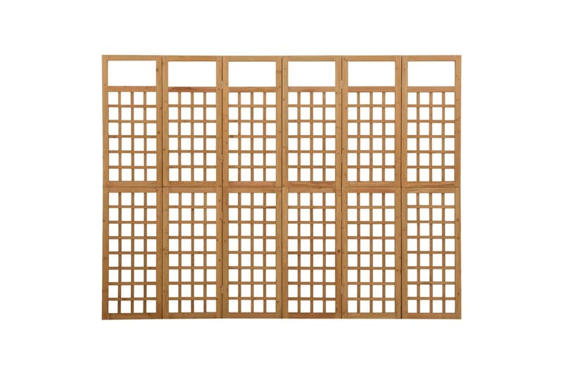 Romdeler/espalier 6 paneler heltre gran 242,5x180 cm - Brun - Hage - Dyrking & hagearbeid - Drivhus - Drivhustilbehør