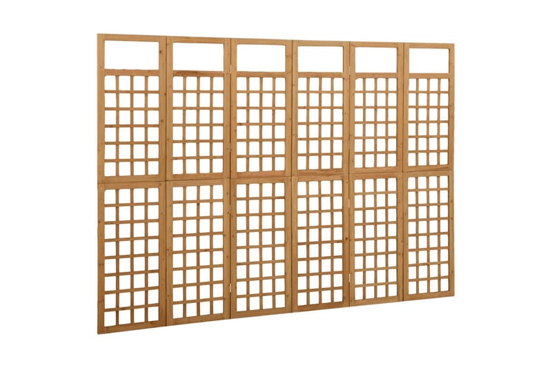 Romdeler/espalier 6 paneler heltre gran 242,5x180 cm - Brun - Hage - Dyrking & hagearbeid - Drivhus - Drivhustilbehør